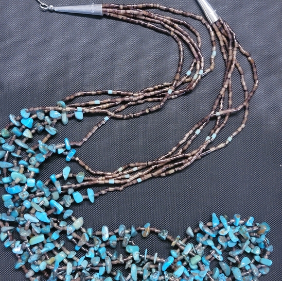 Turquoise 5 Strand Necklace - Picture 3 of 5